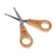 kooa scissors with bamboo handle and stainless steel blades, suitable for precise cutting. Ergonomic design with two grip openings.