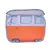 Spielzelt in Form eines orange-weissen VW-Busses mit Fenstern und Dachdetails, geeignet für Kinder oder Haustiere.
