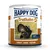 Lata de comida para perros Happy Dog Truthahn pur, texto visible: Made in Germany, 100% tierisches Protein, TURKEY • DINDE • TACCHINO, imagen de un pavo en la etiqueta.