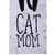 Textbild mit der Aufschrift 'CAT MOM' in schwarzer Schrift auf weissem Hintergrund.