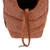 Sac en tissu bouclé marron avec sangle intérieure et mousqueton métallique visible, ouverture sur le dessus.