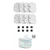 Set aus Ersatzfiltern und Aktivkohle für Haustier-Trinkbrunnen. Enthält 8 Filterpads, 8 Aktivkohleeinsätze und einen weissen Trinkbrunnen mit blauem Rand.