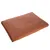 Coussin rectangulaire pour animal, surface supérieure en tissu bouclé marron, côtés en tissu lisse marron clair, sans motifs ni texte visible.