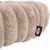 Beige, fluffy material with Trixie logo on black label. Close-up of the product.