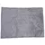 Grey rectangular blanket with a soft, fluffy surface.