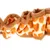 Blødt legetøj med girafmønster af stof, farvet orange og brun.