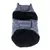 Manteau pour chien gris, intérieur en tissu polaire noir, fermeture par bandes auto-agrippantes visibles sur le dos et le ventre.
