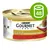 Purina Gourmet Gold Raffiniertes Ragout mit Rind, puszka z wizerunkiem białego kota; zielona ikona z symbolem puszki i liczbą 48 oznacza zestaw 48 sztuk.