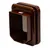 Chatière marron Cat Mate avec porte battante transparente, cadre en plastique, nom de la marque visible sur le dessus.