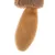 Juguete de peluche con pelaje marrón y beige, apto para mascotas.