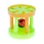 Toy made of plastic with green and orange design, red ball inside. Suitable for interactive play.