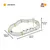 Jucărie tip labirint cu dimensiuni: lungime 72,4 cm, lățime 40,84 cm, înălțime 24,75 cm. Include găuri și arc cu mingea. Potrivită pentru joacă interactivă.