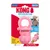 KONG Binkie, jouet rose pour chiot, caoutchouc naturel, taille medium 7–16 kg, insert treats, fabriqué aux USA, texte : Dogs Need to Play.