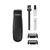 Wahl hair clipper with accessories: cleaning brush, oil bottle, AA battery and two attachments for different cutting lengths.