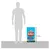 Product size comparison showing a food bag next to a human silhouette, with the bag height marked as 710 mm.