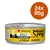 Disugual Mini Me Adult Mousse s kuracím mäsom, 24x85g. Žltá dóza s motívom mačky a detailmi produktu.