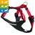 Harnais pour chien en tissu noir et rouge, marque Neewa visible. Indication des tailles S, M, L avec pictogrammes de chiens sur fond orange, vert et bleu. Harnais pour chien en tissu noir et rouge, marque Neewa visible. Indication des tailles S, M, L avec pictogrammes de chiens sur fond orange, vert et bleu.