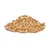 Haufen von braunen Holzpellets, geeignet als Einstreu für Kleintiere.