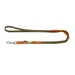 HUNTER justerbart koppel Wolmar BioThane® x läder, khaki/orange - 200 cm lång, 19 mm bred
