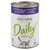 Almo Nature Daily paté per gatto adulto con coniglio, ingredienti naturali, ricetta senza cereali. Testo visibile: 'all profits to the planet', 'grain free recipe'.