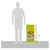 Product size comparison showing a pet food bag next to a human silhouette, with the bag height labelled as 771 mm.