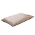 Coussin rectangulaire beige pour animal, motif patte dans un coin, housse en tissu avec fermeture éclair visible sur le côté.