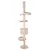 Cat tree with multiple levels, sisal posts and padded resting areas in beige. Includes cave, platforms and sleeping places.