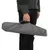 Grey carry bag with handle, held in a person's hand. Suitable for transporting a foldable product.