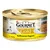 Консерва Gourmet Gold Raffiniertes Ragout mit Huhn, изображение белой кошки и блюда с рагу на упаковке. Видна надпись на немецком языке.