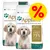 To poser Applaws Complete Puppy Food, 7,5 kg, med teksten 'Puppy Small & Medium Breeds', 'The world's first 75% chicken dry puppy food' og gult procenttegn for tilbud. To poser Applaws Complete Puppy Food, 7,5 kg, med teksten 'Puppy Small & Medium Breeds', 'The world's first 75% chicken dry puppy food' og gult procenttegn for tilbud.