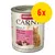 animonda Carny Adult, Rind, Pute + Shrimps, 100 % frische Zutaten, Ohne Getreide, Made in Germany, lot de 6 boîtes, image d’un chat et morceaux de viande visibles sur l’emballage