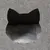 Grey felt material with cat-shaped cut-out, visible white padding behind.
