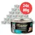 24 lattine da 80 g di Miamor Feine Filets Naturell Huhn & Thun, confezione visibile con etichetta e immagine di un gatto sulla scatoletta. 24 lattine da 80 g di Miamor Feine Filets Naturell Huhn & Thun, confezione visibile con etichetta e immagine di un gatto sulla scatoletta.