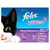 Felix kitten mixed selection in jelly, 12 packs with 3 each of beef, poultry, trout and tuna. Suitable for up to 1 year.