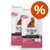 Två påsar Schesir Medium Adult hundfoder med skinka, synlig text: 'with natural ingredients', 'con prosciutto with ham', stor orange procent-symbol för rabatt. Två påsar Schesir Medium Adult hundfoder med skinka, synlig text: 'with natural ingredients', 'con prosciutto with ham', stor orange procent-symbol för rabatt.