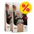 Två påsar hundfoder med texten 'pure sensitive adult', 'mera', och 'Truthahn & Reis'. Gul rabattikon med procenttecken syns uppe till höger. Två påsar hundfoder med texten 'pure sensitive adult', 'mera', och 'Truthahn & Reis'. Gul rabattikon med procenttecken syns uppe till höger.
