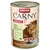 animonda CARNY ADULT Huhn, Pute + Kaninchen. Ohne Getreide, 100% frische Zutaten, Made in Germany, mit Taurin. Dåse med billede af kød i skål.