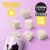 COSMA PURE LOVE SNACKIES XXL PIECES, CHICKEN. Morceaux de friandises pour chat, gros cubes clairs sortant d’une boîte rose avec silhouette de chat noire. Texte en anglais visible sur l’image.