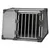Metal transport box with grid door and sturdy side walls, suitable for safe accommodation of pets.