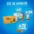 Obsah balení: 2 krabice Purina Dentalife Daily Oral Care, 24 sáčků, celkem 72 tyčinek. Text: Co je uvnitř, x2, x24, x72 tyčinek.