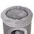 Grey plush-topped cylindrical pet furniture with a soft padded surface and an opening below, suitable for resting or hiding.