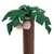 Krabpaal in palmboomvorm met sisalstam, groene bladeren van stof en twee hangende pluche ballen aan elastiek zichtbaar bovenaan.