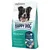 Hundfoderpåse med texten Happy Dog, Medium Adult 11–25 kg. Synlig text: Unterstützt das Immunsystem, Optimal für Haut und Fell, Hochverdauliche Proteinvielfalt, fit & vital.