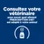 Consultez votre vétérinaire pour savoir quel aliment PRESCRIPTION DIET est adapté à votre animal. Texte en français avec icône de sac d’aliment et coche.