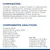 Composición: cereales, aceites y grasas, huevos, carnes, proteínas vegetales, semillas, minerales, verduras, frutas. Componentes analíticos: proteína 15,6 %, grasa 14,8 %, fibra 1,2 %.