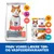 Hill's Science Plan Sterilised Cat Adult 1–6 tørfoder med laks og vådfoder med kylling. Ikoner for kylling, and, fisk. Tekst: Prøv vores lækre tør- og vådfodervarianter.