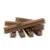 Brown, star-shaped chew sticks stacked, suitable as a snack or reward for pets.