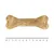 Knogler af presset oksehud, længde ca. 12 cm, centimeter-skala synlig.