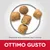 Cinque crocchette, dimensione circa 7 × 6,5 mm. Testo visibile: OTTIMO GUSTO.