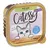 Catessy Fine Paté cu miel, 100g. Fără adaos de zahăr. Ilustrație cu o pisică gri cu ochi albaștri și textul 'Oh, so smooth!'.